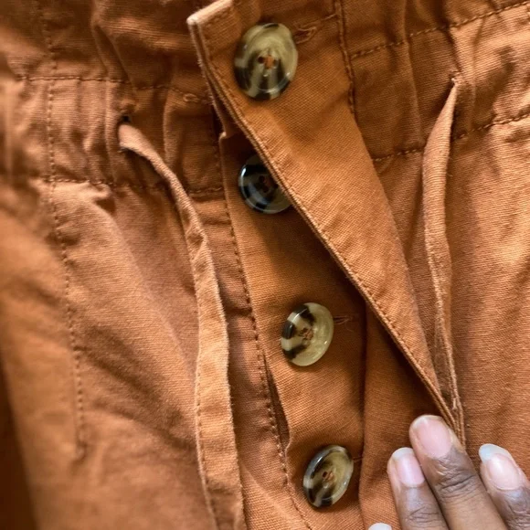 Propaganda | Cotton Paperbag Pants - L, Rust Orange - Picture 6 of 15